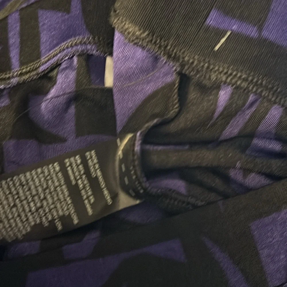 NWOT Chico's Purple and Black Abstract Print Wide Leg Pants